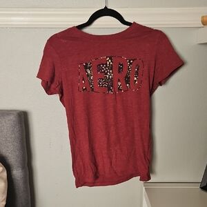 Aeropostale Red Graphic Short Sleeve Tee